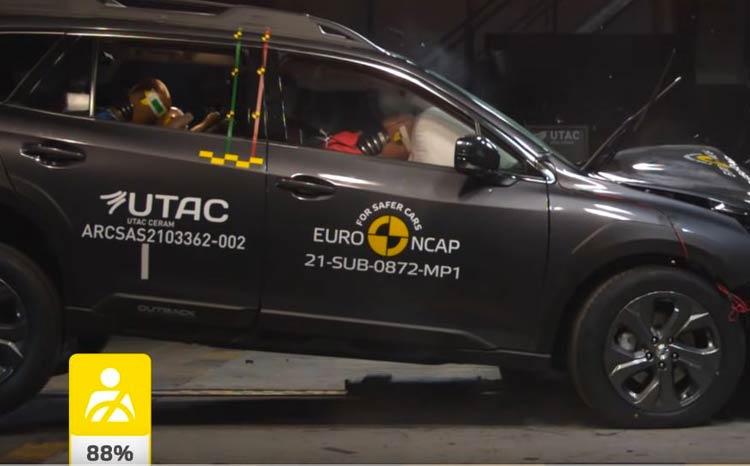 Subaru Outback válelo v testech Euro NCAP. Je nejlepší ze všech aut za poslední dva roky