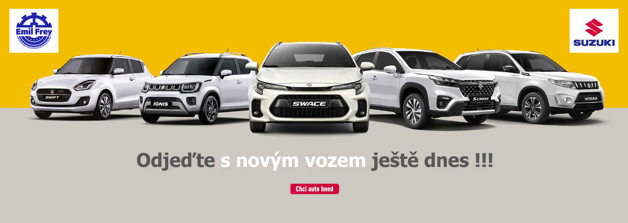 Emil Frey ČR: Suzuki, Vitara, Ignis, S-Cross, Swift, Swift Sport, Emil Frey